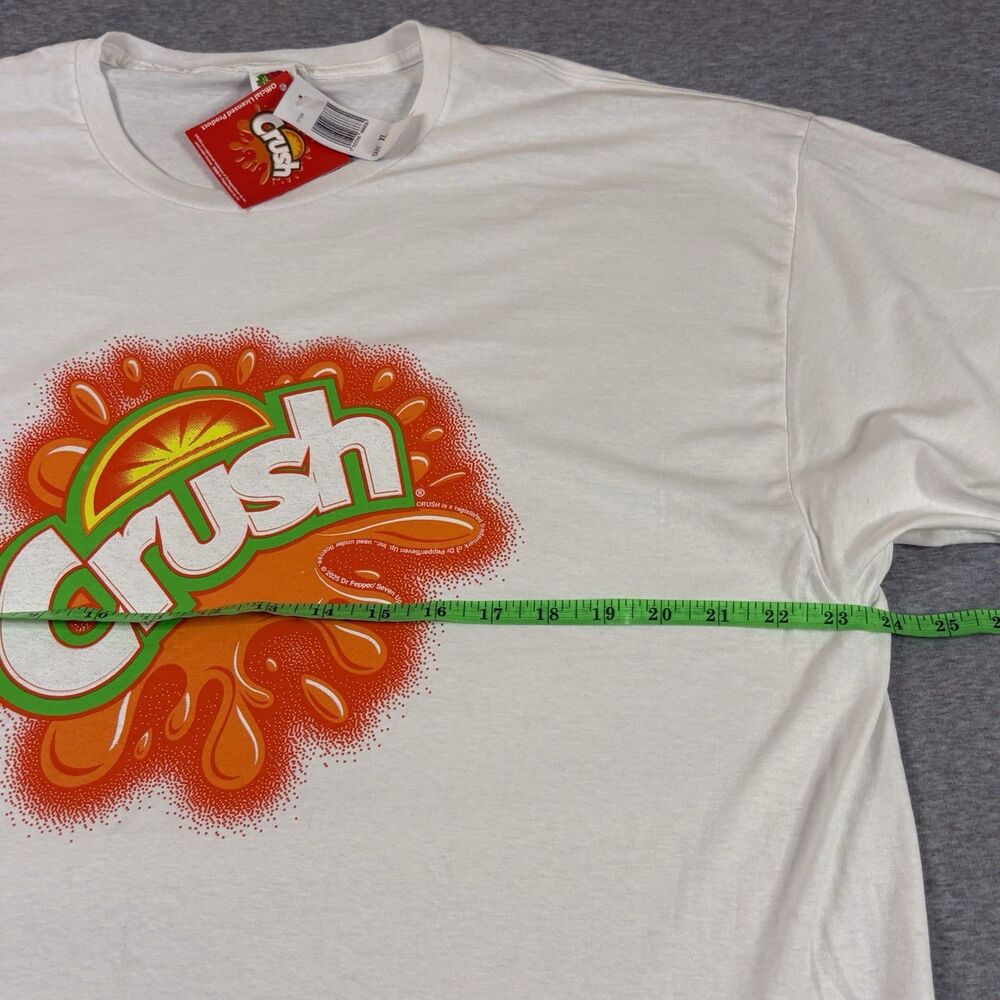 NWT Crush Orange Soda Logo Graphic T-Shirt XL White 2025 Official Licensed Tee - Picture 7 of 9